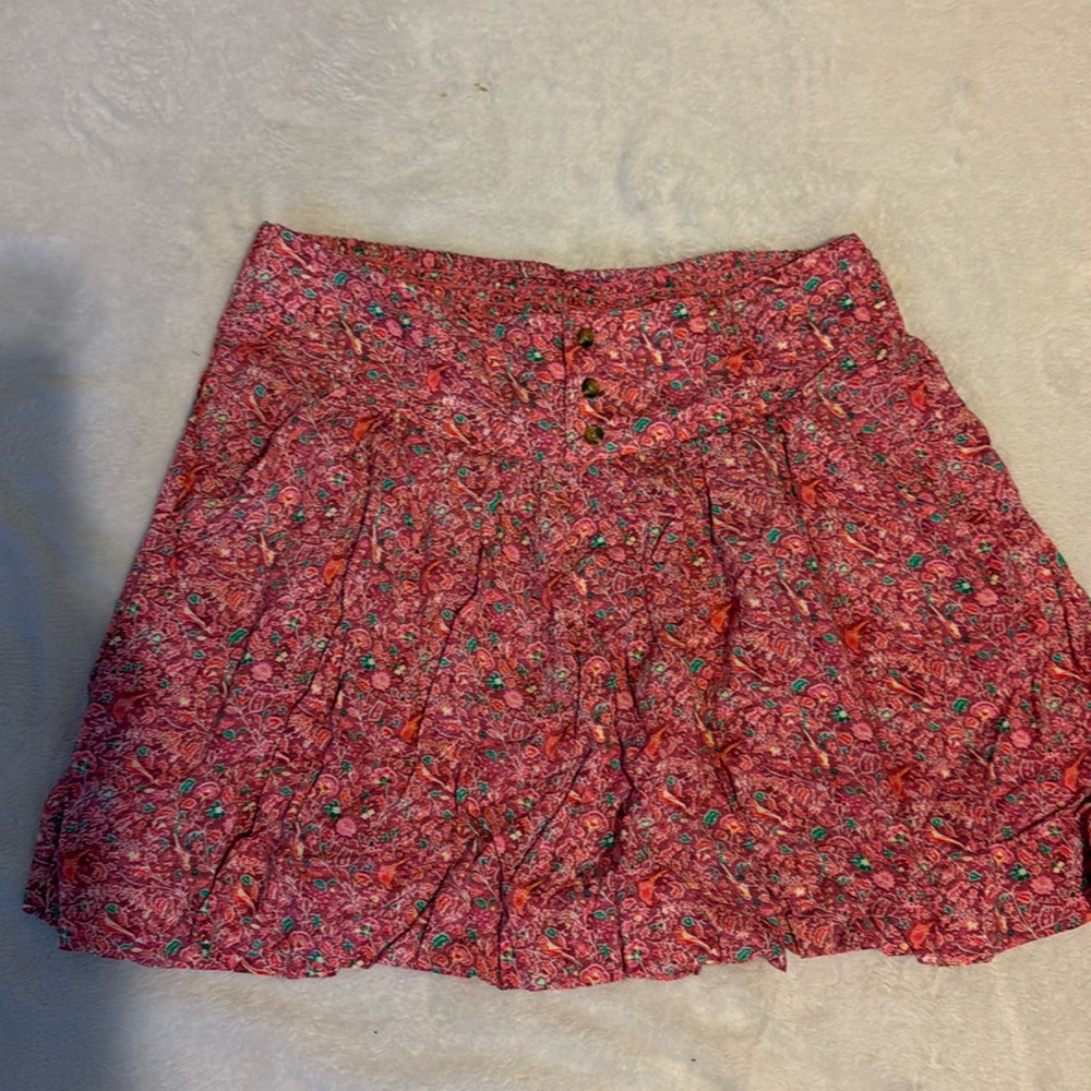 American Eagle flowered dropped waist skirt